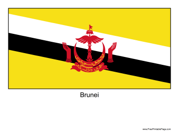 Brunei Free Printable Flag