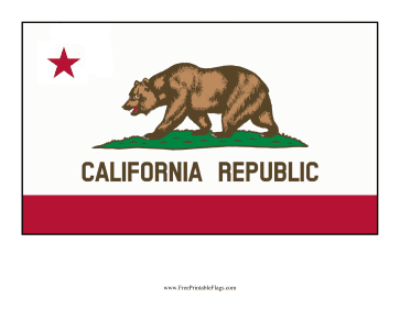 California Free Printable Flag