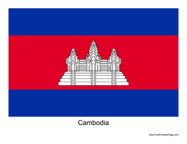 Cambodia Free Printable Flag