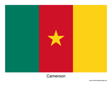 Cameroon Free Printable Flag