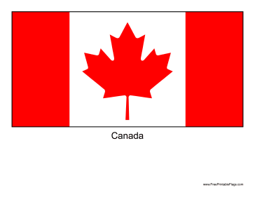 Canada Free Printable Flag