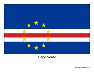 Cape Verde Free Printable Flag