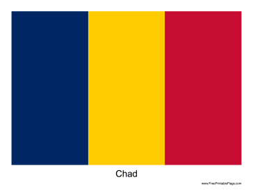 Chad Free Printable Flag