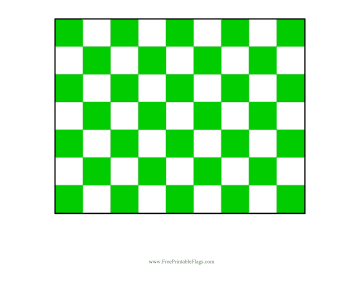 Checkered Green Racing Free Printable Flag