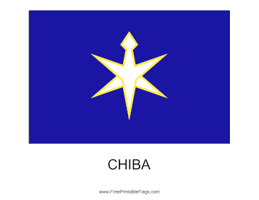 Chiba Free Printable Flag