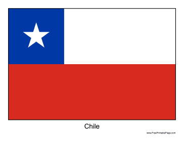 Chile Free Printable Flag