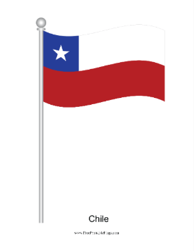 Chile Waving Free Printable Flag