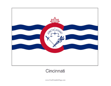 Cincinnati Free Printable Flag