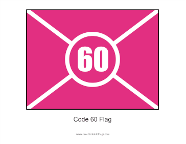 Code 60 Racing Free Printable Flag