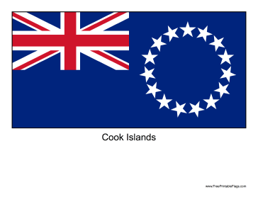 Cook Islands Free Printable Flag
