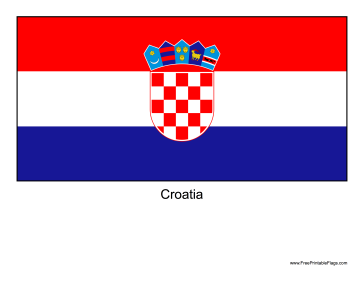 Croatia Free Printable Flag