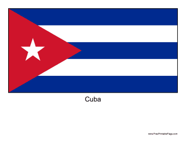 Cuba Free Printable Flag