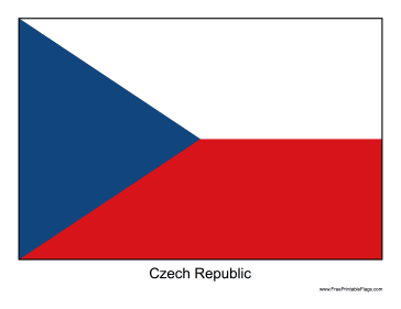 Czech Republic Free Printable Flag