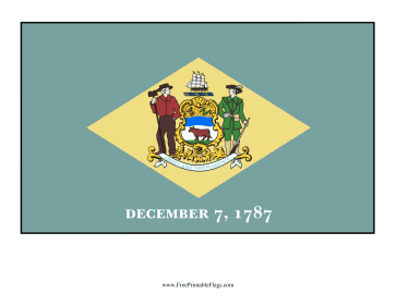 Delaware Free Printable Flag