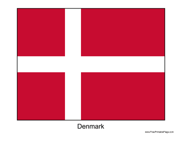 Denmark Free Printable Flag