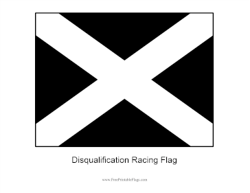 Disqualification Racing Free Printable Flag