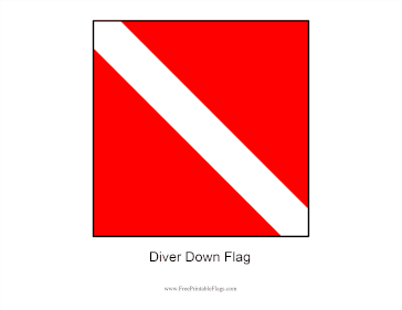 Diver Down Free Printable Flag