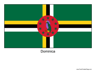 Dominica Free Printable Flag