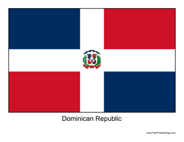 Dominican Republic Free Printable Flag