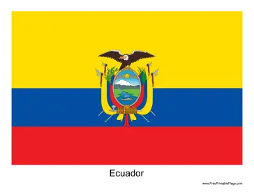Ecuador Free Printable Flag