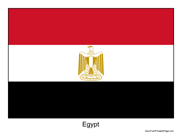 Egypt Free Printable Flag
