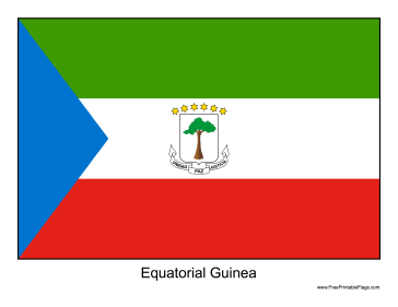 Equatorial Guinea Free Printable Flag