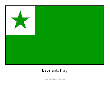 Esperanto Free Printable Flag
