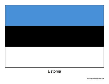 Estonia Free Printable Flag