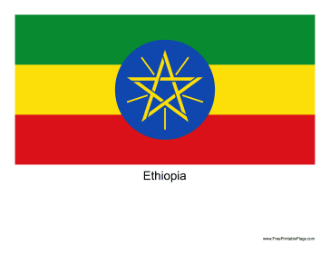 Ethiopia Free Printable Flag