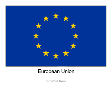 European Union Free Printable Flag