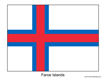 Faroe Islands Free Printable Flag