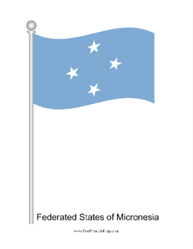 Federated States Of Micronesia Waving Free Printable Flag