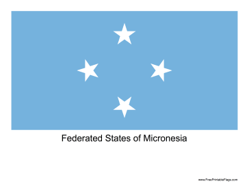 Federated States of Micronesia Free Printable Flag