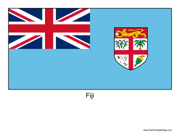Fiji Free Printable Flag