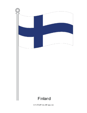 Finland Waving Free Printable Flag