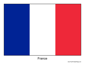 France Free Printable Flag