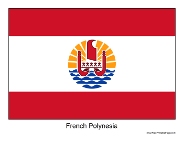 French Polynesia Free Printable Flag