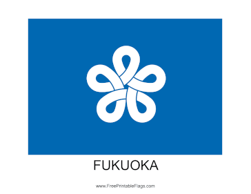 Fukuoka Free Printable Flag