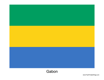 Gabon Free Printable Flag