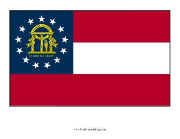 Georgia Free Printable Flag