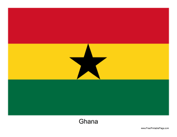 Ghana Free Printable Flag