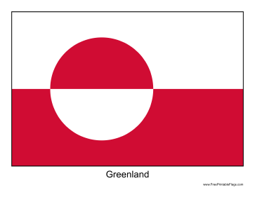 Greenland Free Printable Flag