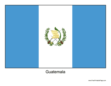 Guatemala Free Printable Flag