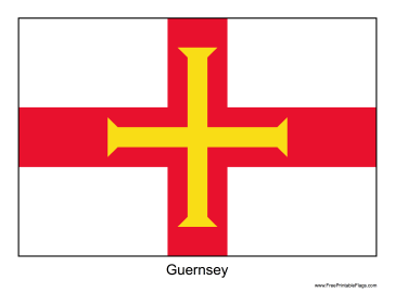 Guernsey Free Printable Flag