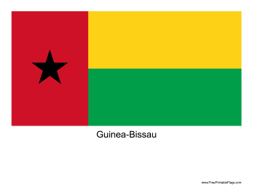 Guinea-Bissau Free Printable Flag