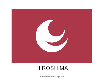 Hiroshima Free Printable Flag