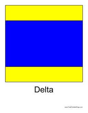 Delta Free Printable Flag