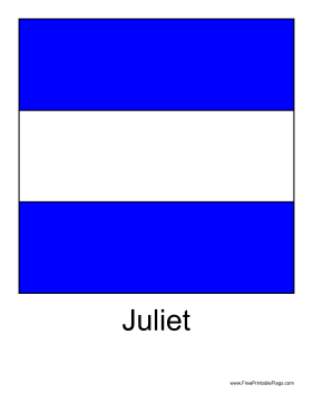 Juliet Free Printable Flag
