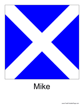 Mike Free Printable Flag