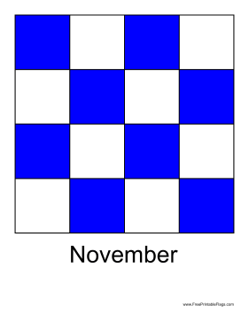 November Free Printable Flag